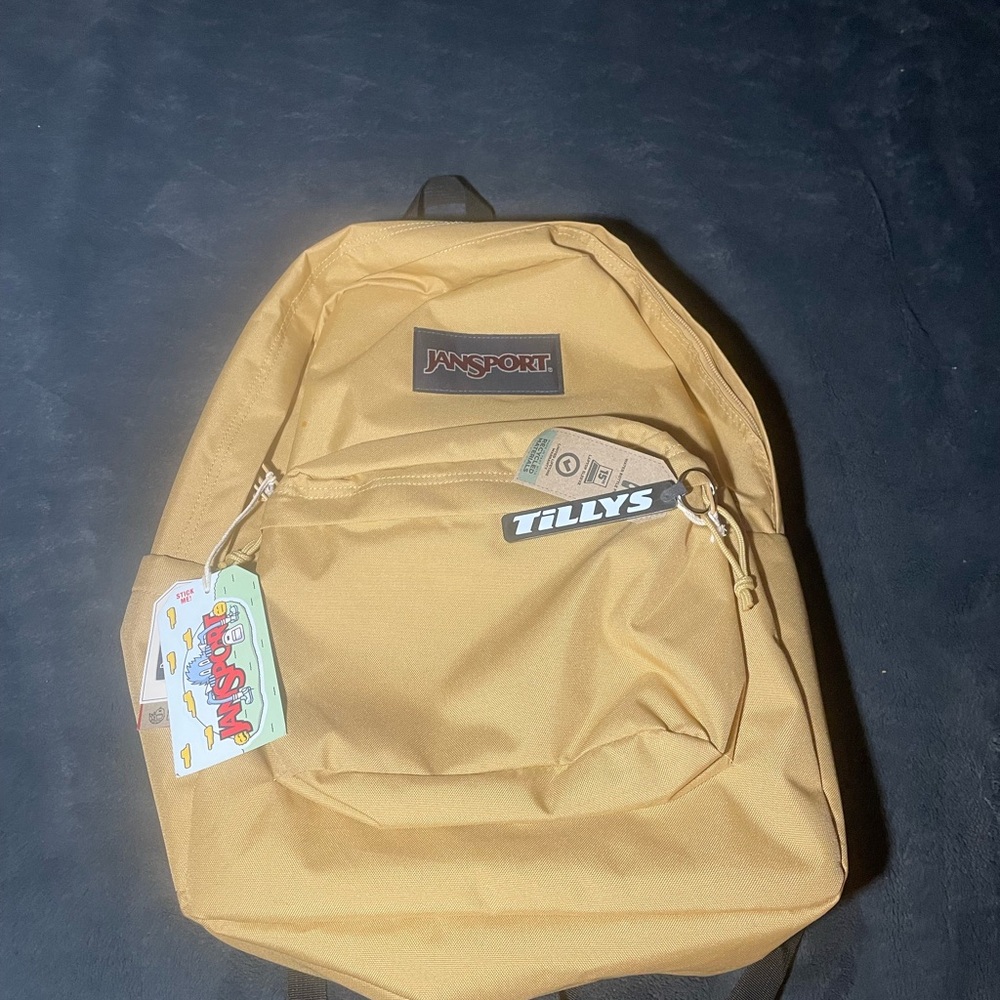 Jansport Tan Classic Backpack Durable Canvas Design